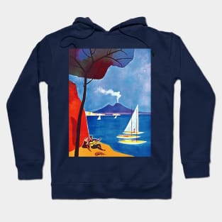 Vintage Travel Art - Naples Hoodie